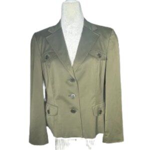 Talbots Women's Olive Green Fully Lined Blazer Size 12